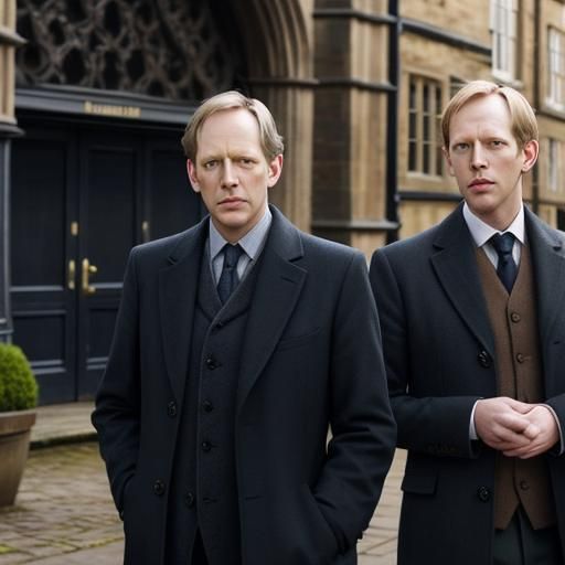 Kevin Whately as Inspector Lewis and Laurence Fox as Sergean...