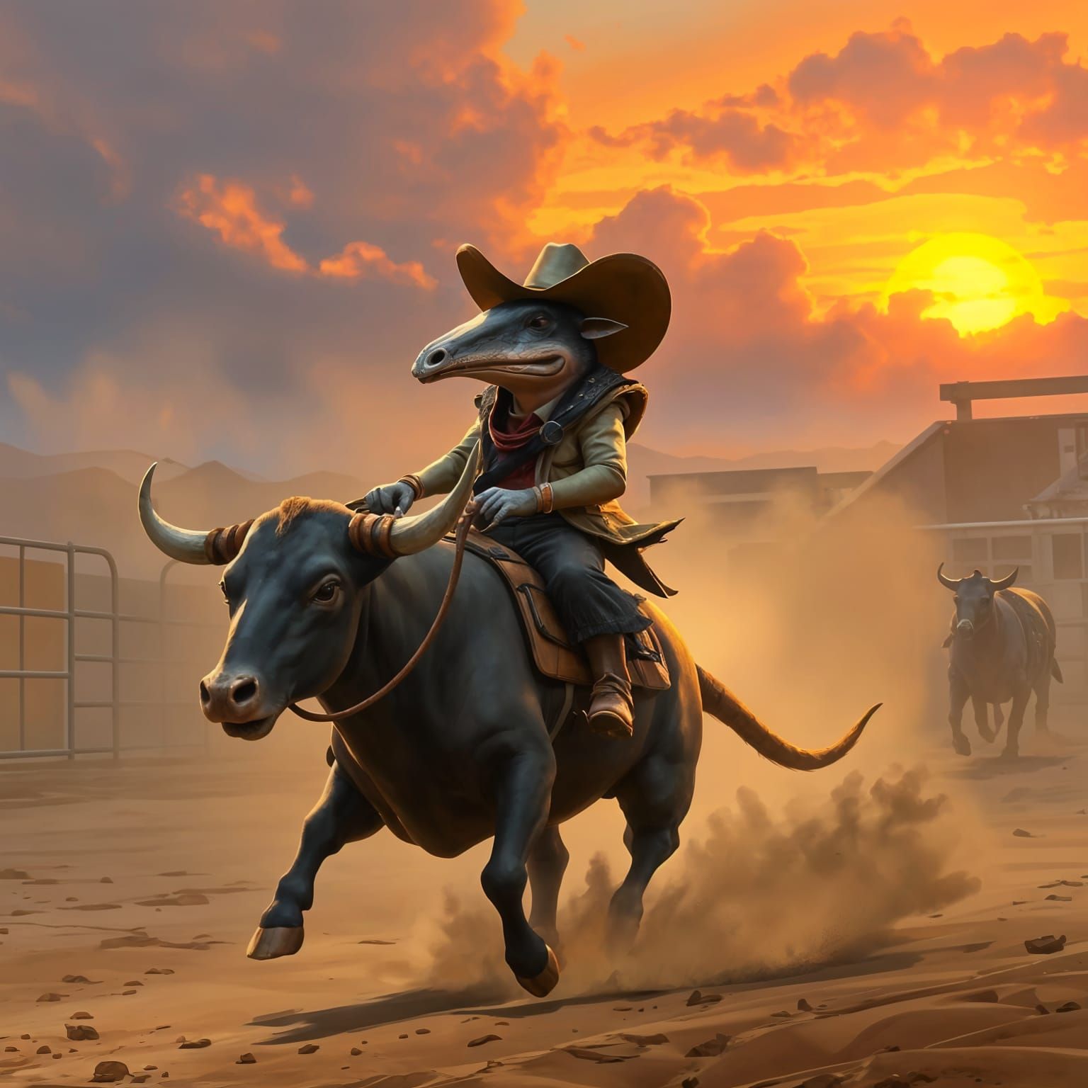 Tired Armadillo Rodeo - Tired Armadillo's Day at the Rodeo