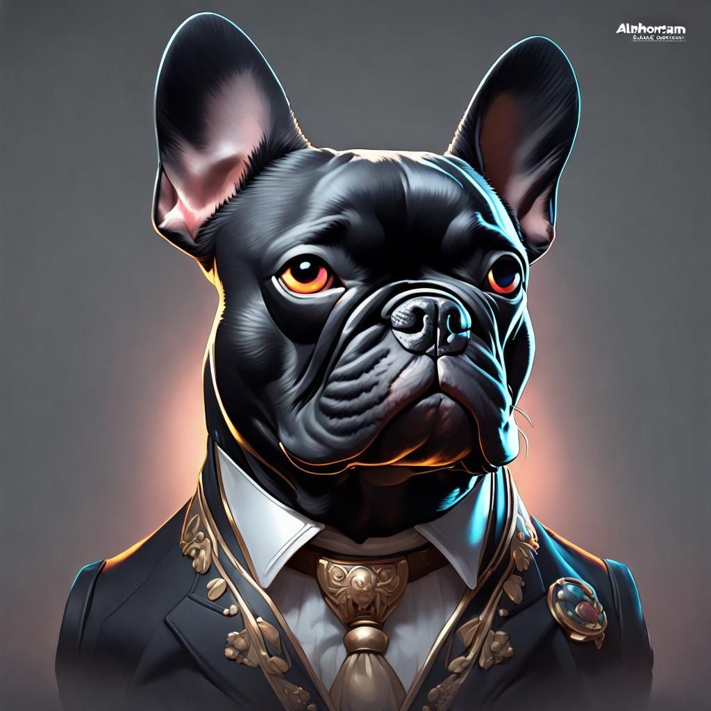 black french bulldog