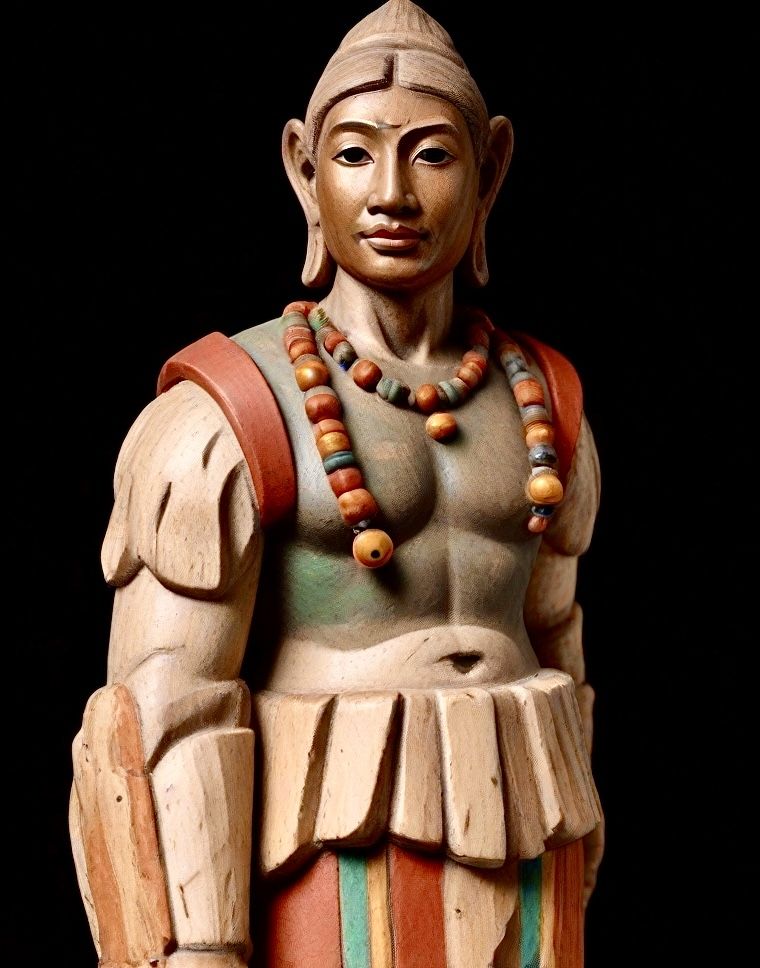 Painted Wooden Carving