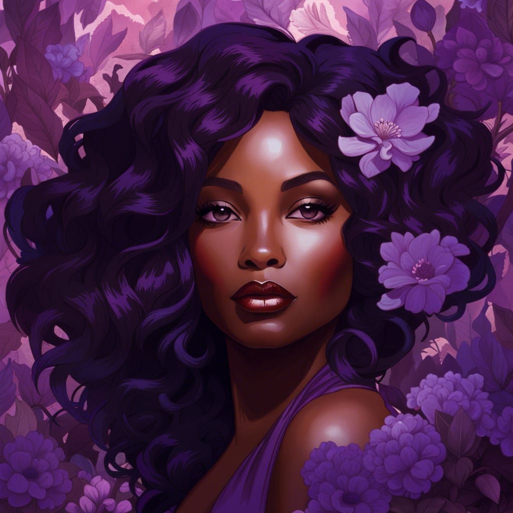 Purple flowers - AI Generated Artwork - NightCafe Creator