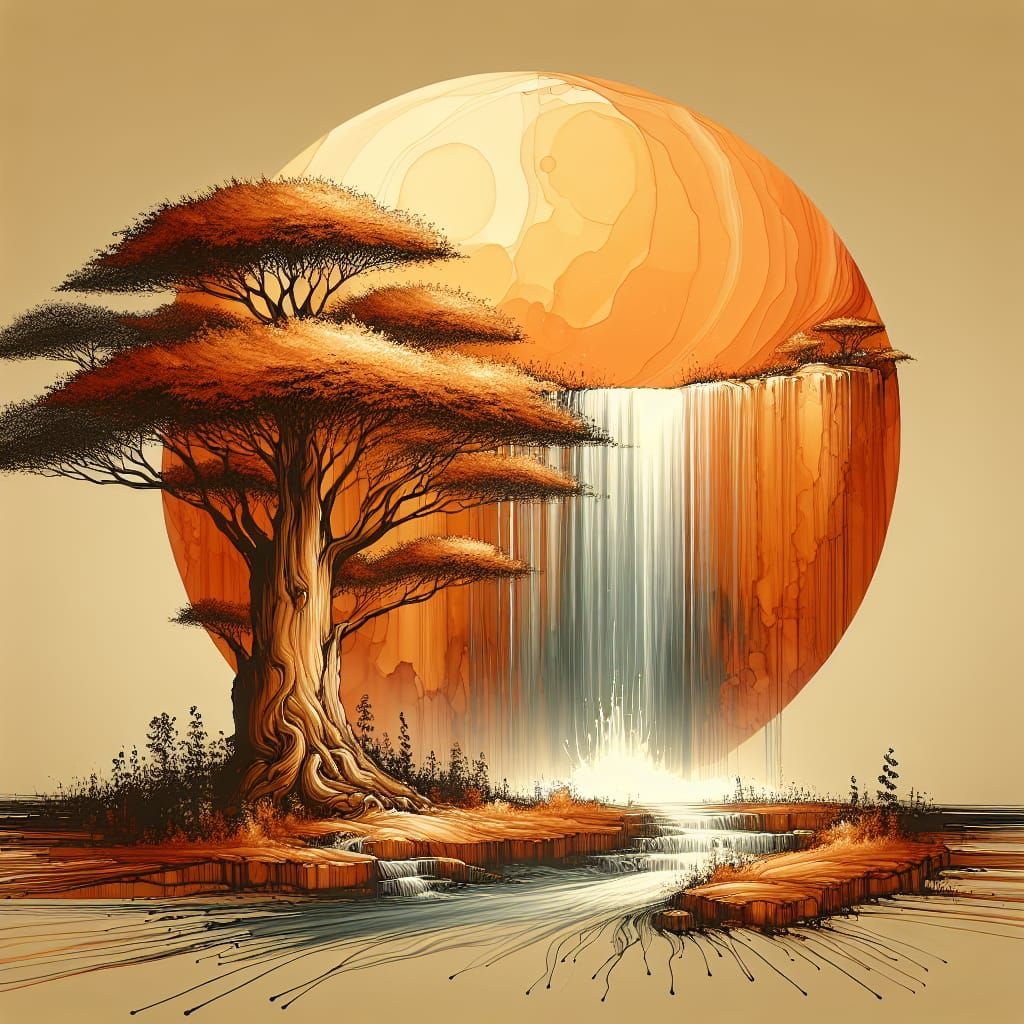 The Tree Who Caught the Sun  by @Pavel