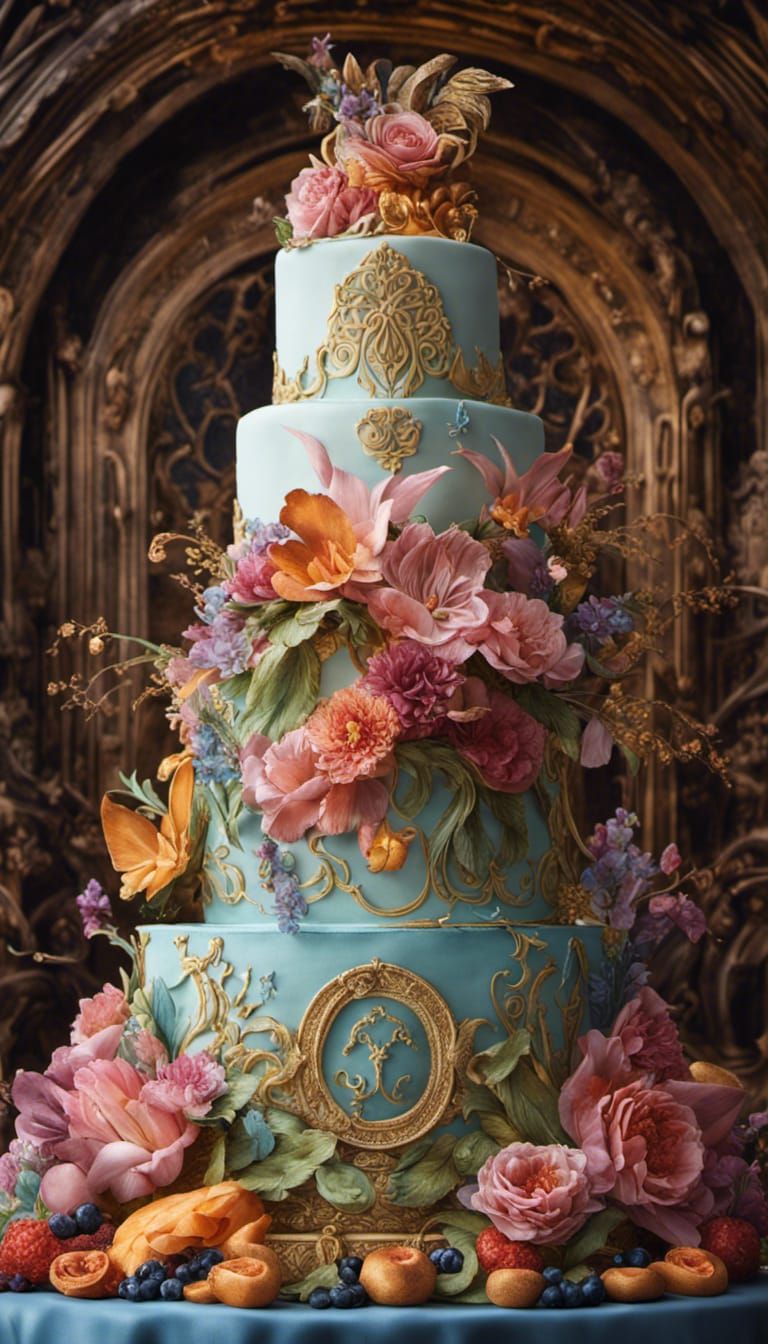 Wedding cake 3 - AI Generated Artwork - NightCafe Creator