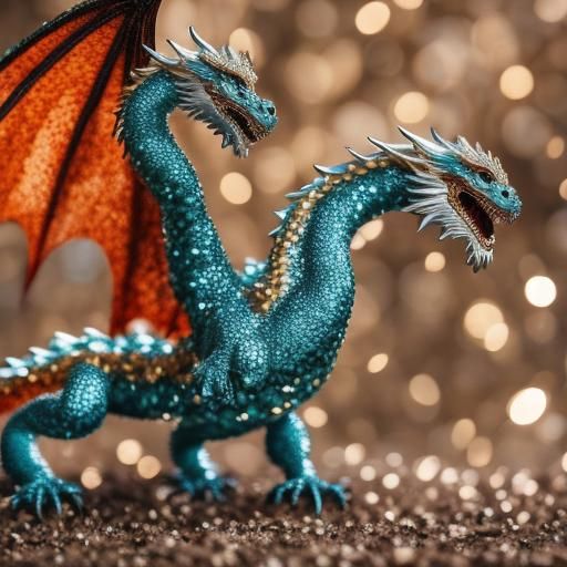  <lora:Glitter-Gala DSv8:1.0>Dragon made out of crushed gems