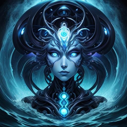 Elemental Harmony + Mystical Water Infusion, a WOMAN PORTRAI...