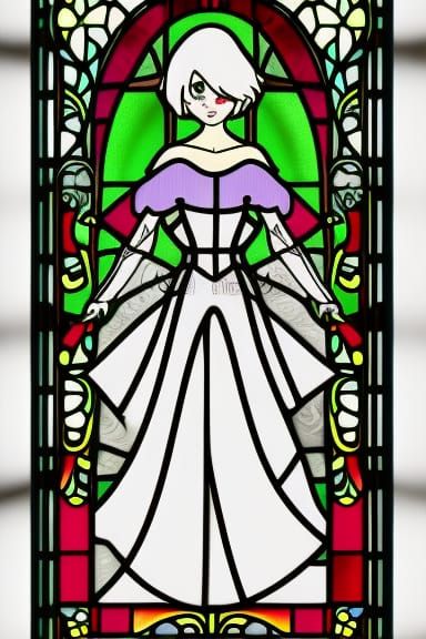 Stained Glass Anime Character  Neatorama