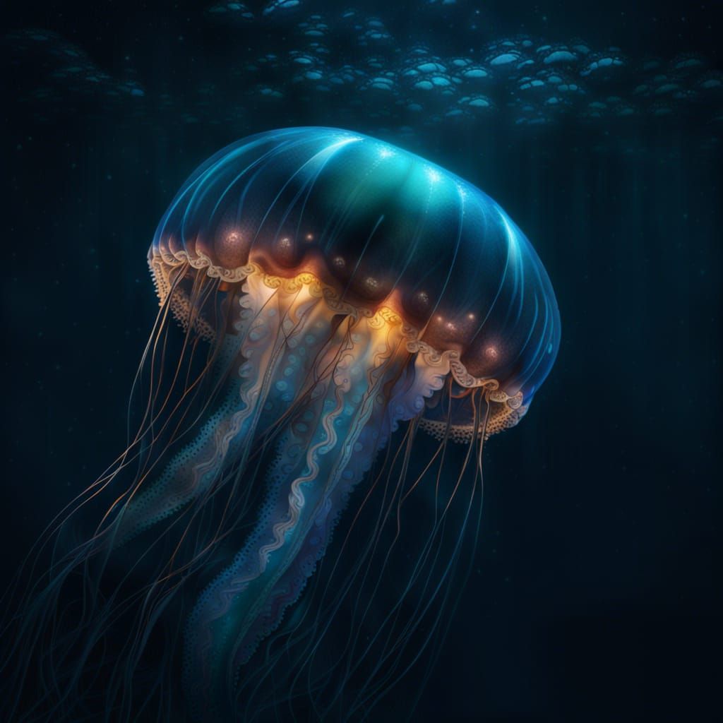 Ethereal Jellyfish - AI Generated Artwork - NightCafe Creator