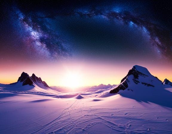 South Hemisphere Sky View From South Pole Breathtaking Constellations Snow Starscape Epic 9848