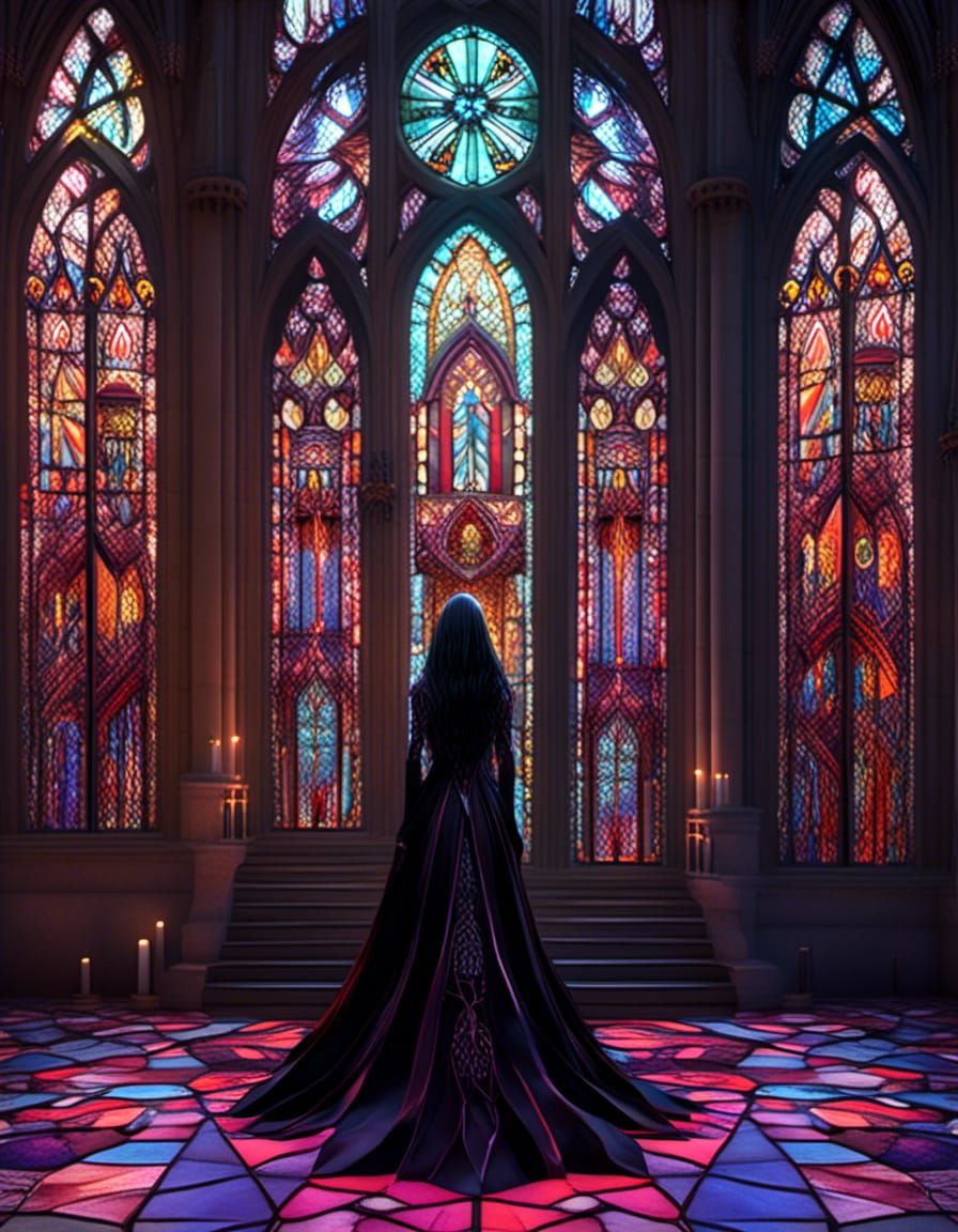 Tall queen wearing a gown