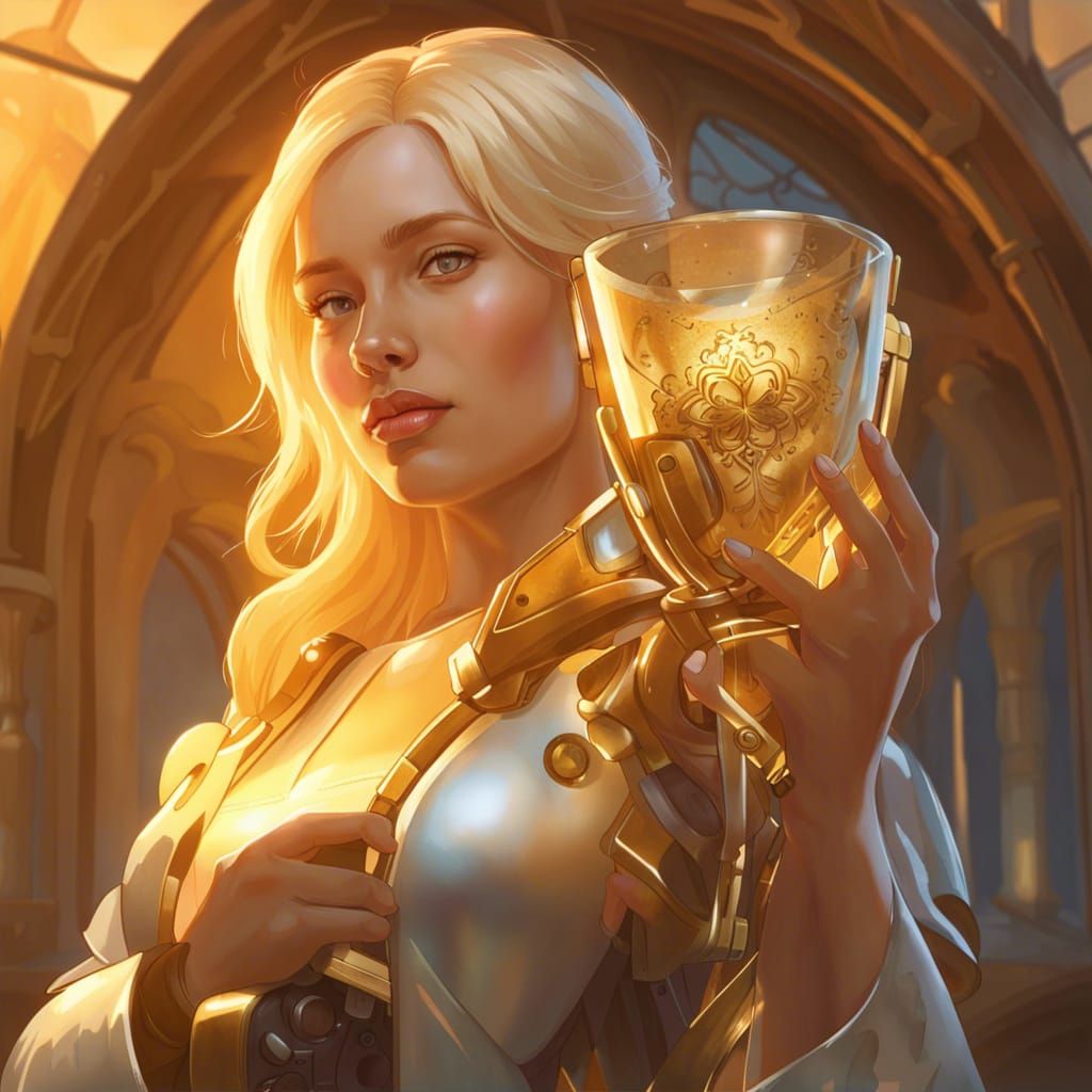 Golden Glass AI Generated Artwork NightCafe Creator