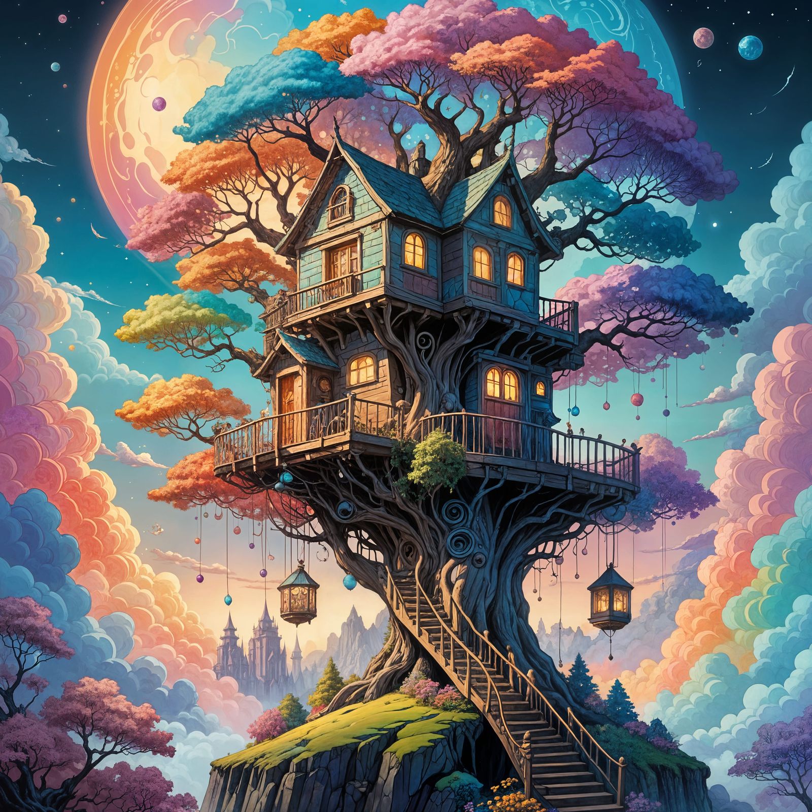 Magical Treehouse  by @Sivi