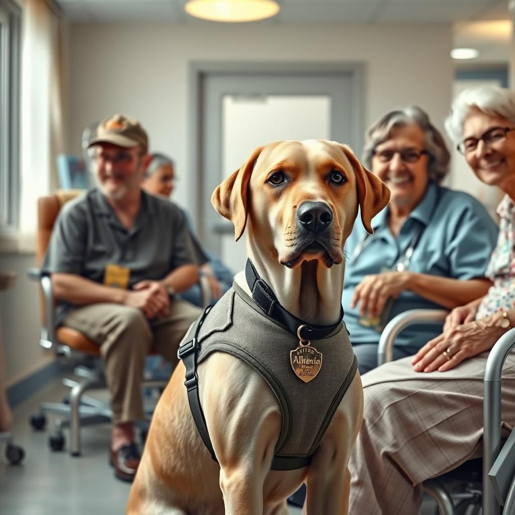 Therapy Dog on Duty  by @airzip