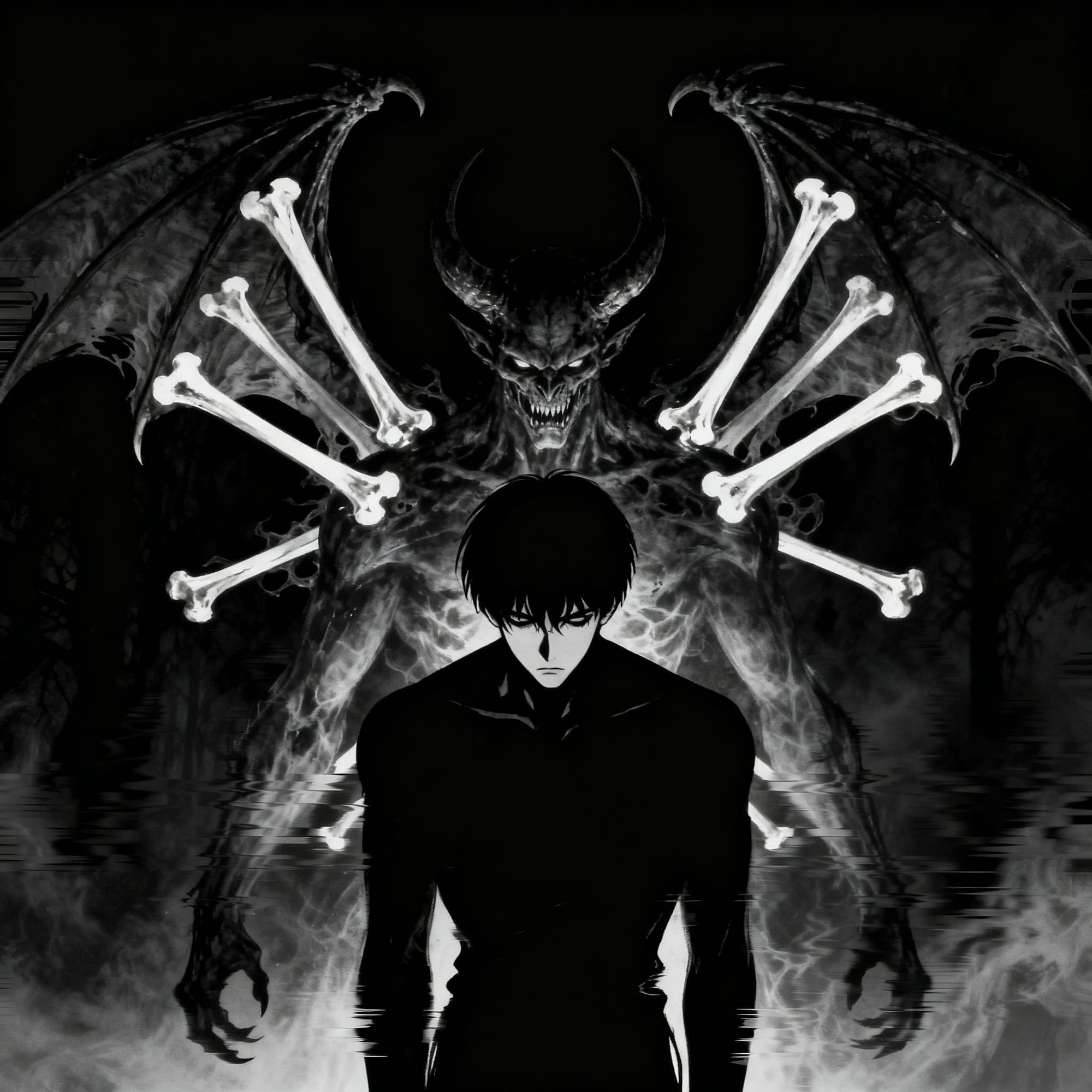 Make an outline of a person which is in sulking position facing the camera, the color of the person should be entirely black with slightly f...