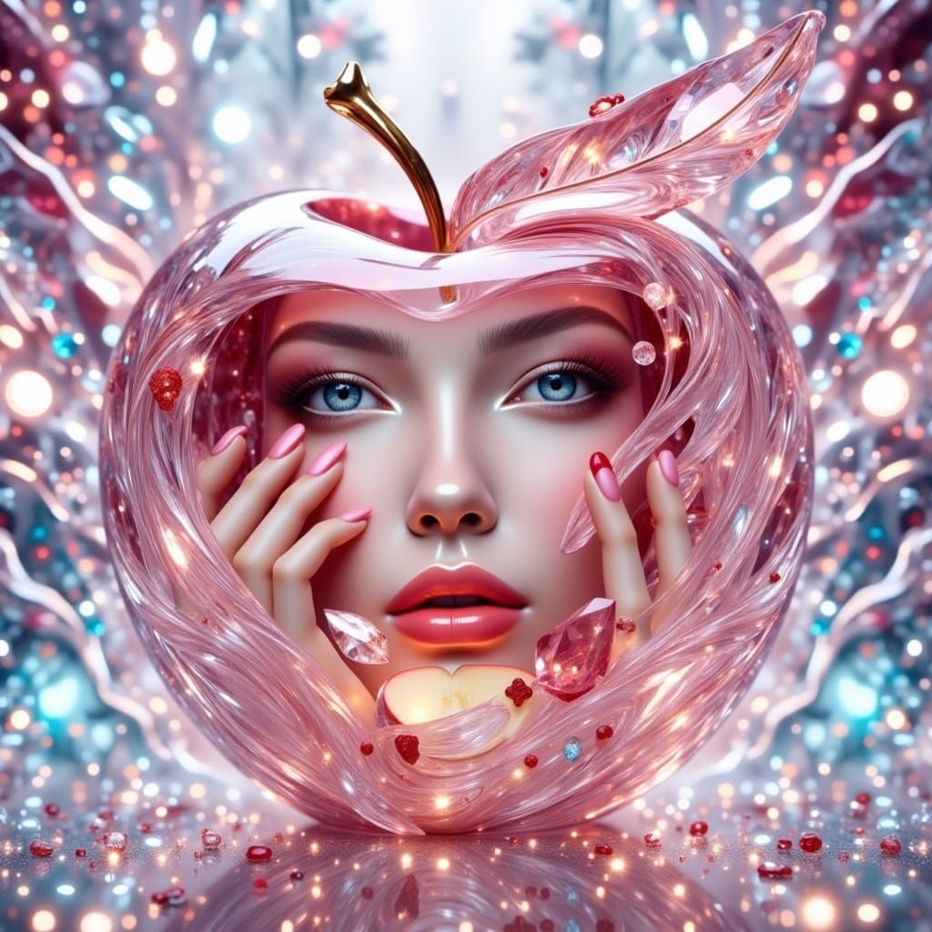 <lora:Crystal Glass Flux:1.0> 