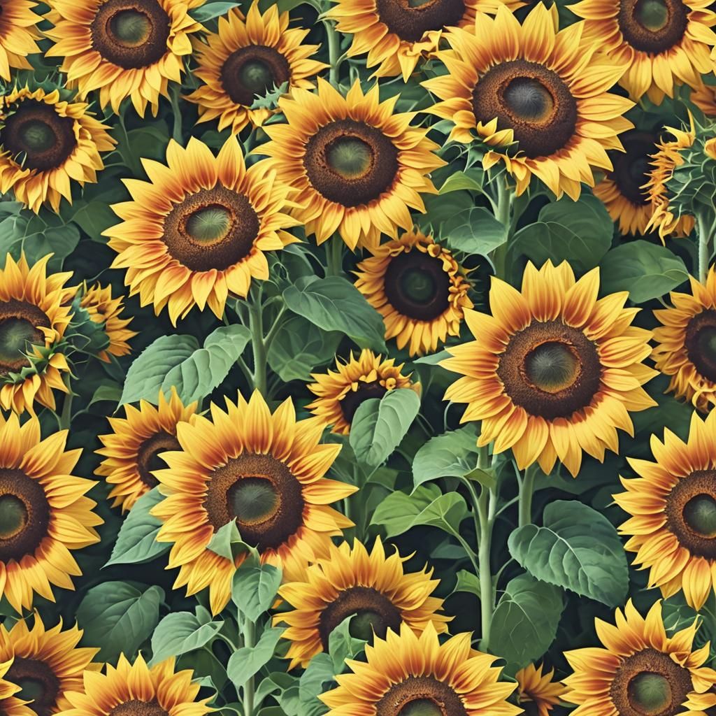 Hyperrealistic Macro Sunflower in Morning Light