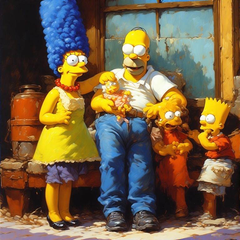 The Simpsons  Grandpa Homer Grandma Marge