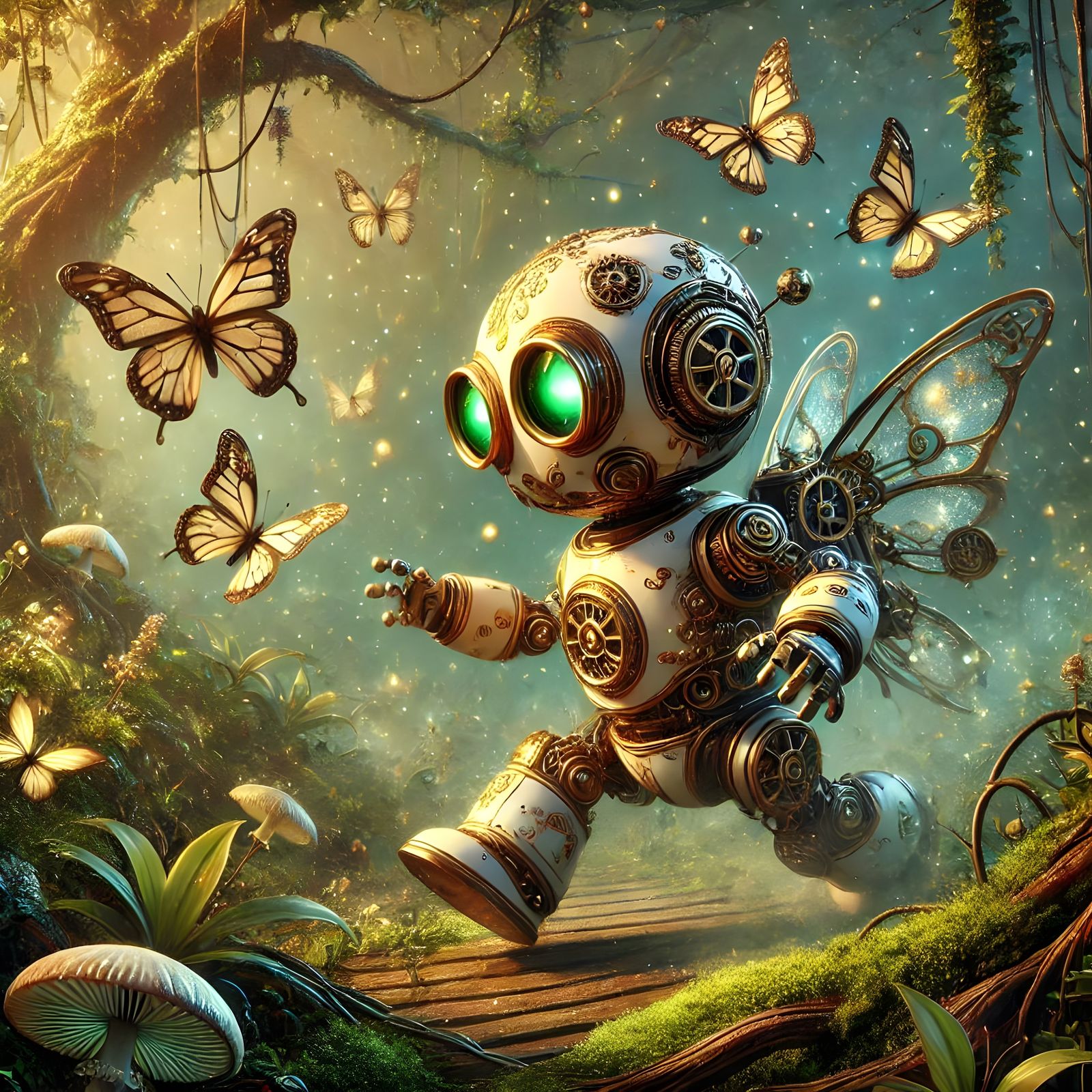 Robot chasing butterflies 2