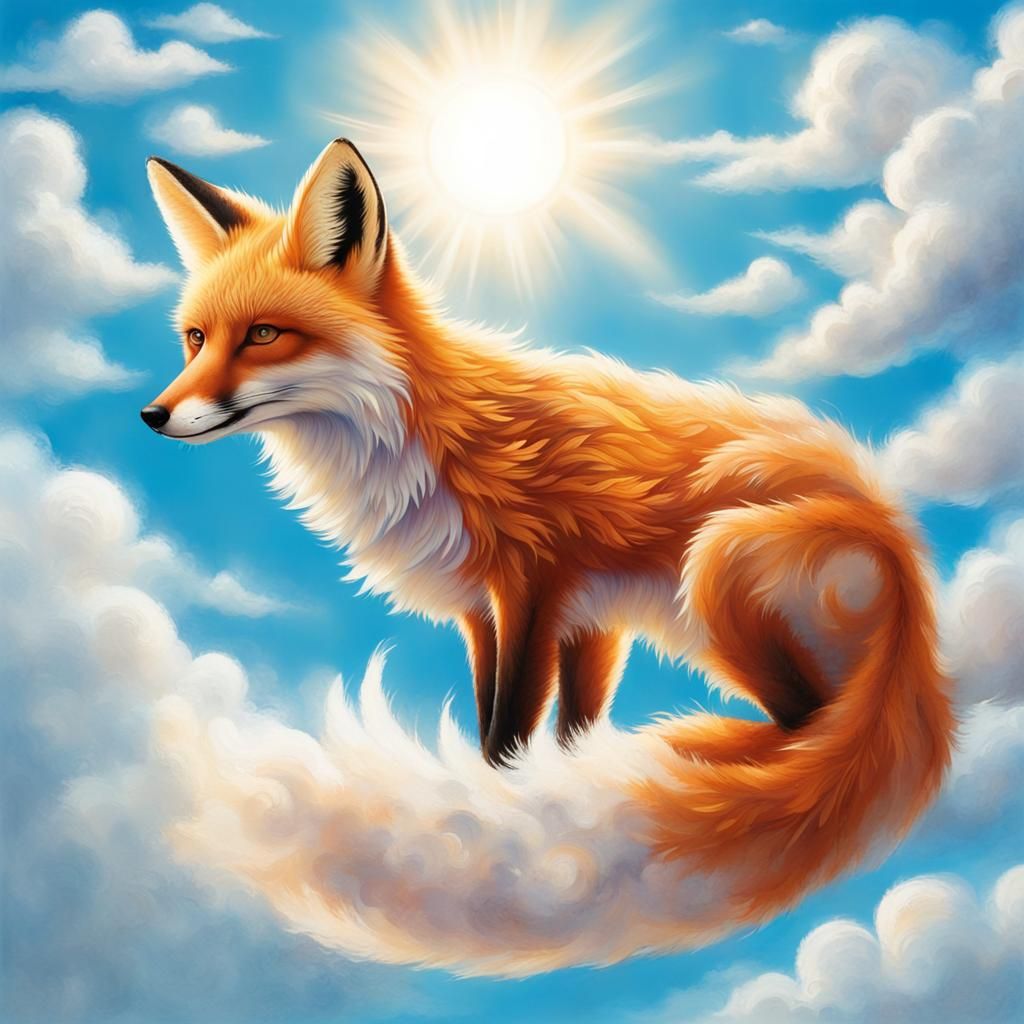 Cloud Fox - Ai Generated Artwork - Nightcafe Creator