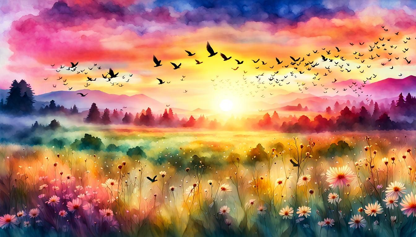 In my dream, the sky was filled with birds flying home  by @Andy