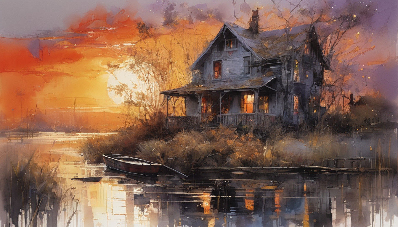 Driftwood cottage in riverbend  by @Fearn