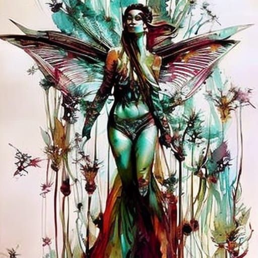 Whimsical Fairy Wonderland ; Splatch art by Carne Griffiths,...