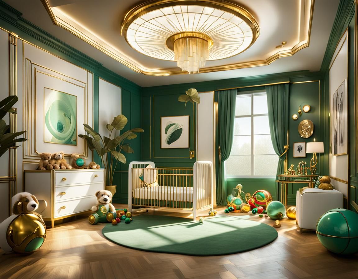 Art Deco Baby's Room AI Generated Artwork NightCafe Creator