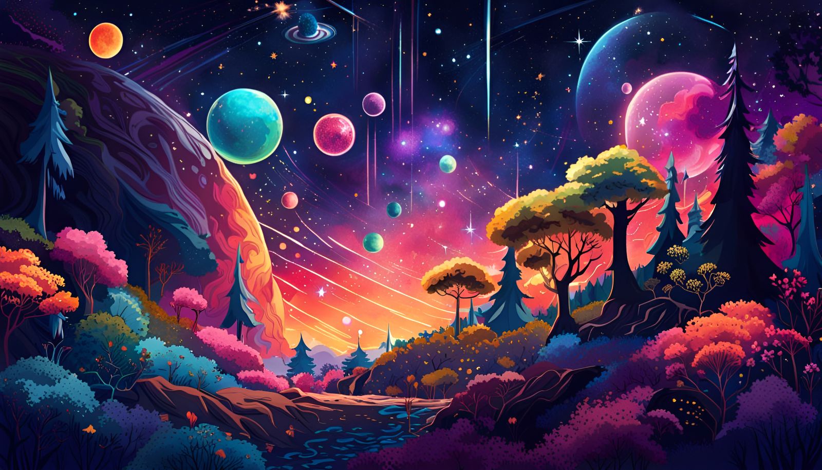 A #SpacePunk Forest  by @FashionDTS