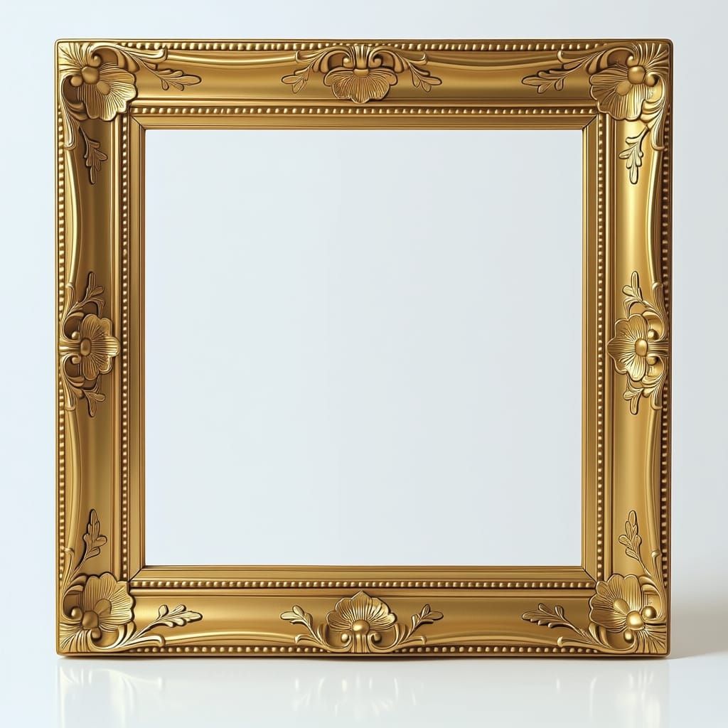 Elegant Thin Gold Decorative Rectangular Frame