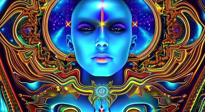 Dmt entity manifesting life, infinite energy, humanoid self ...