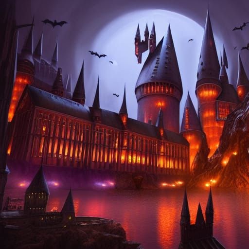 Hogwarts Hall on Halloween night