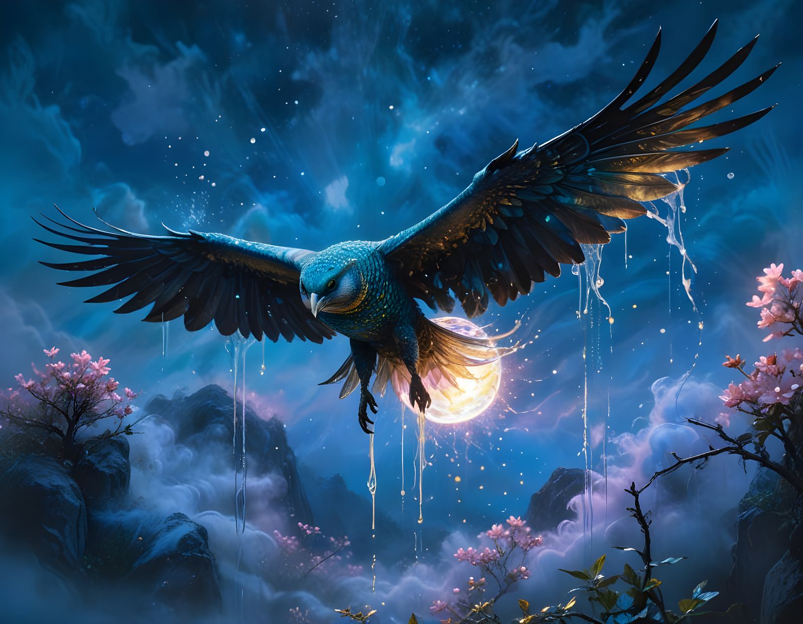 Rain on an Autumn Night - Arrived Safely  by @CBm Cryptic and Hermetic Art