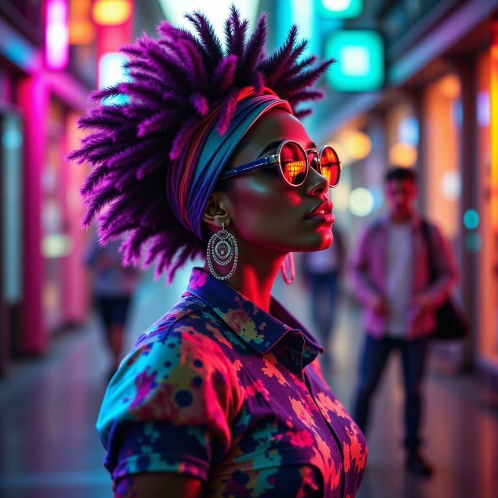 Hyper Realistic Portrait of a Woman in a Futuristic, Avant-G...