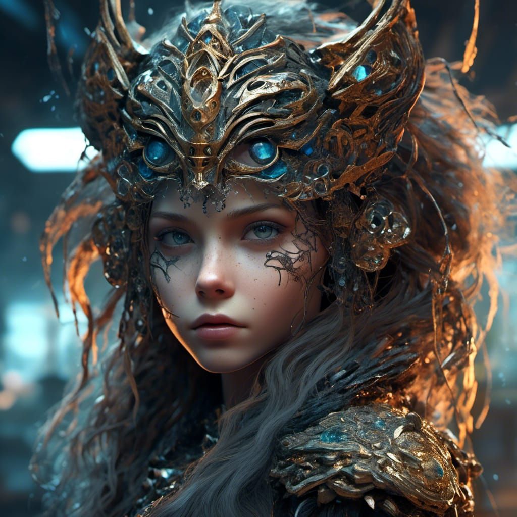 <lora:High Voltage:1.0> 8k; insanely detailed face; Gothic tribe; golden ratio; depth of field; dynamic pose; 3/4 profile; poster art; bold...