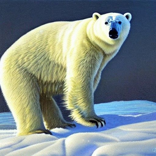 Polar Bear in a snowstorm