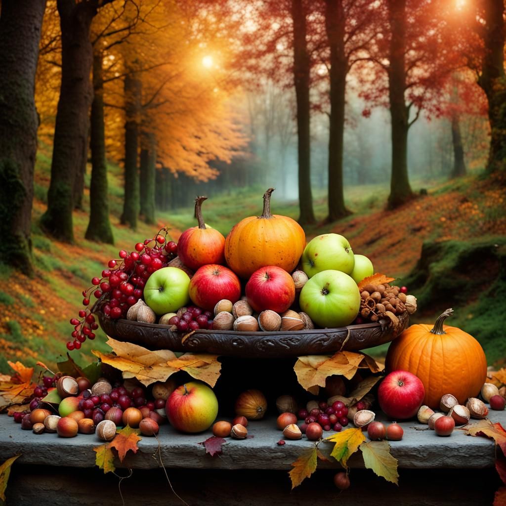 Fall harvest in the forest  by @Archaenaut