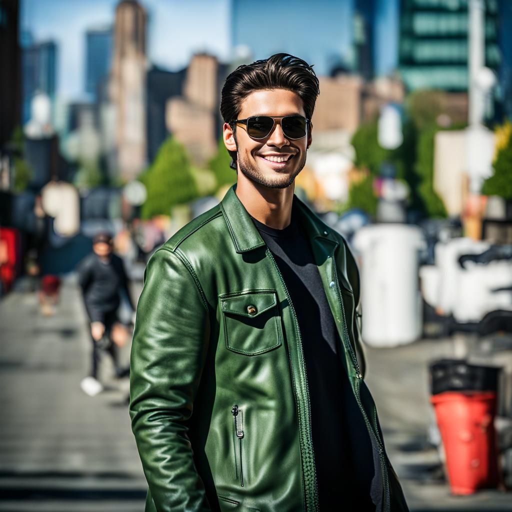 Saygin is 29 years old boy. He has green eyes, he has straig...
