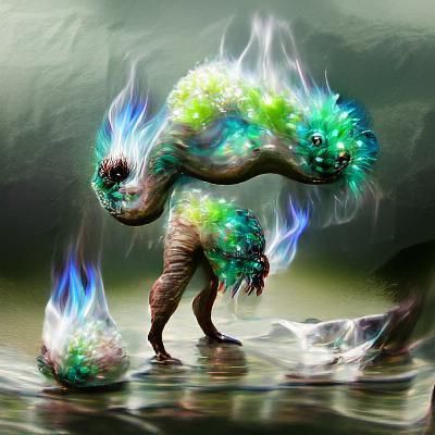 Life elemental creature 8K 3D