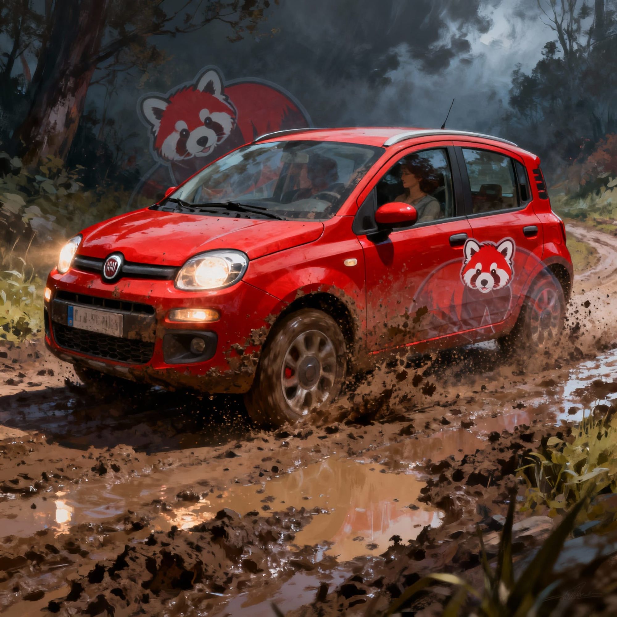 Red panda in the wild