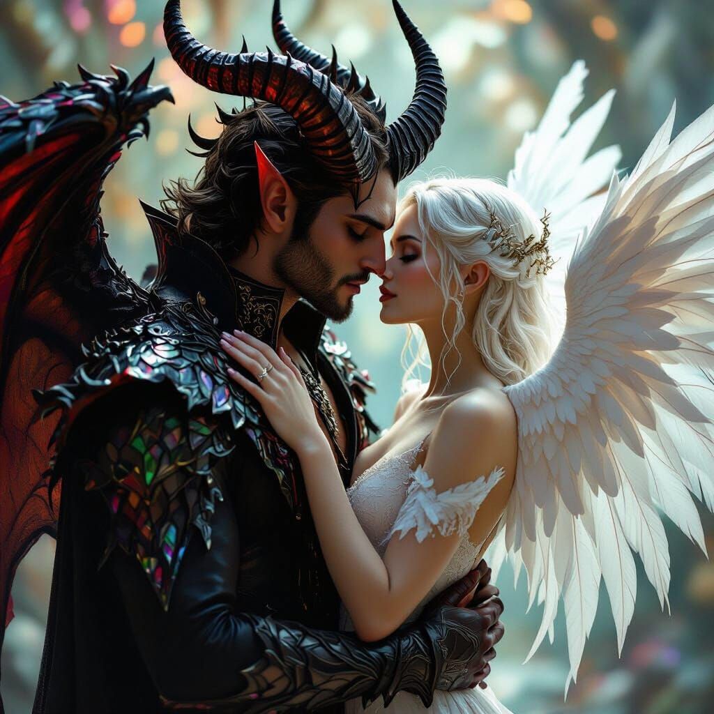 Wide
 angle view, zoomed out to see the subjects from head to toe