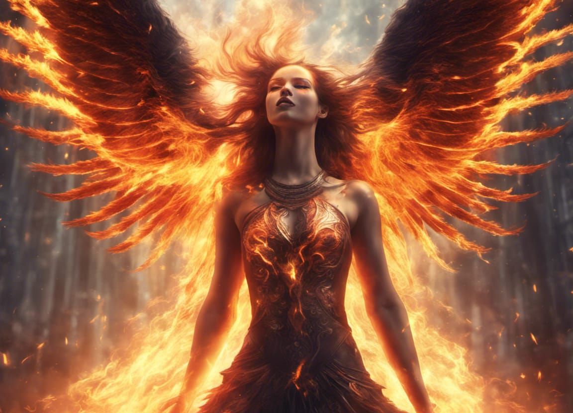 Summoning the power of the phoenix AI Generated Artwork NightCafe