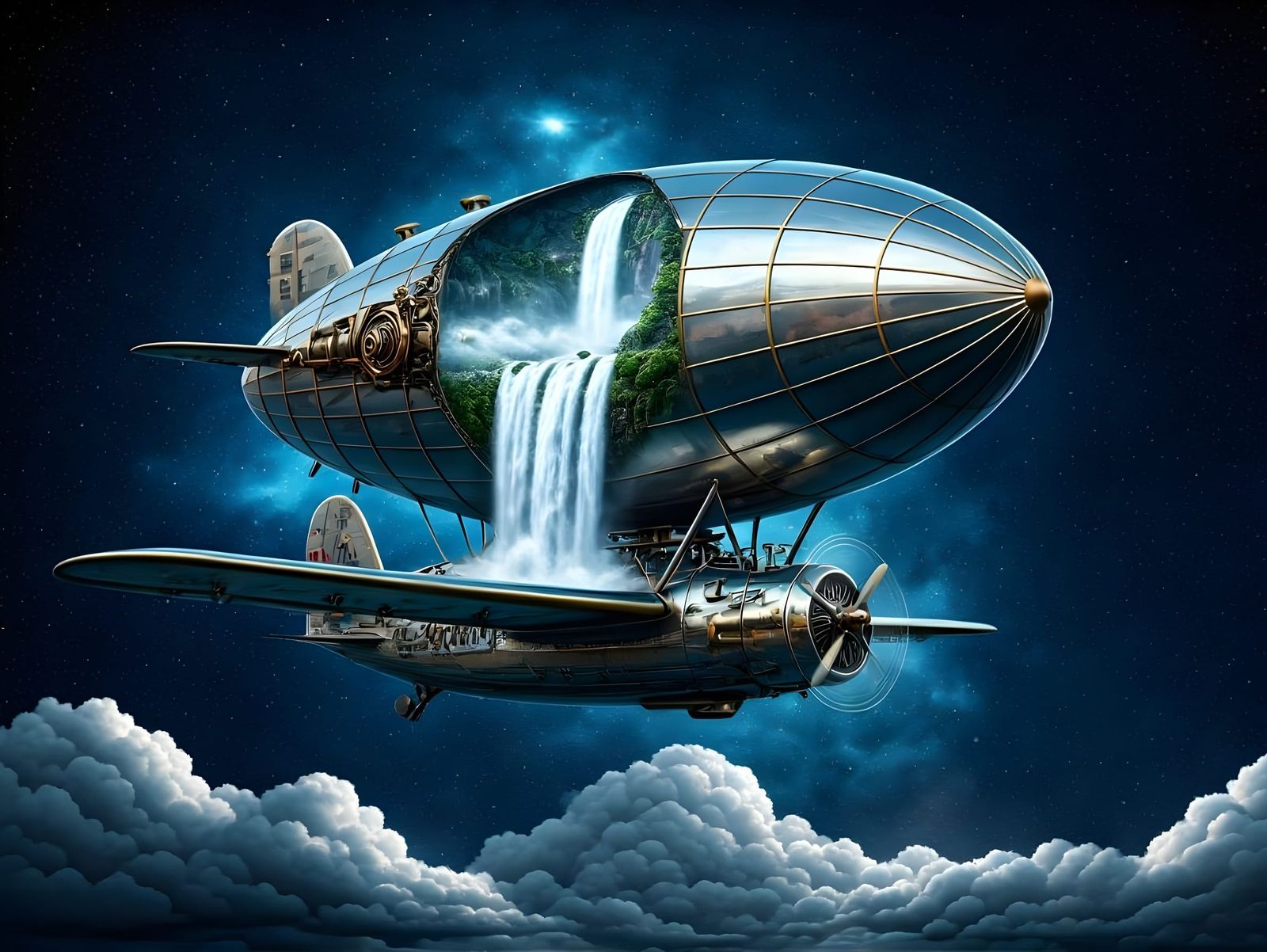 Flying hydrolic power  by @Tiny Pearl Cat