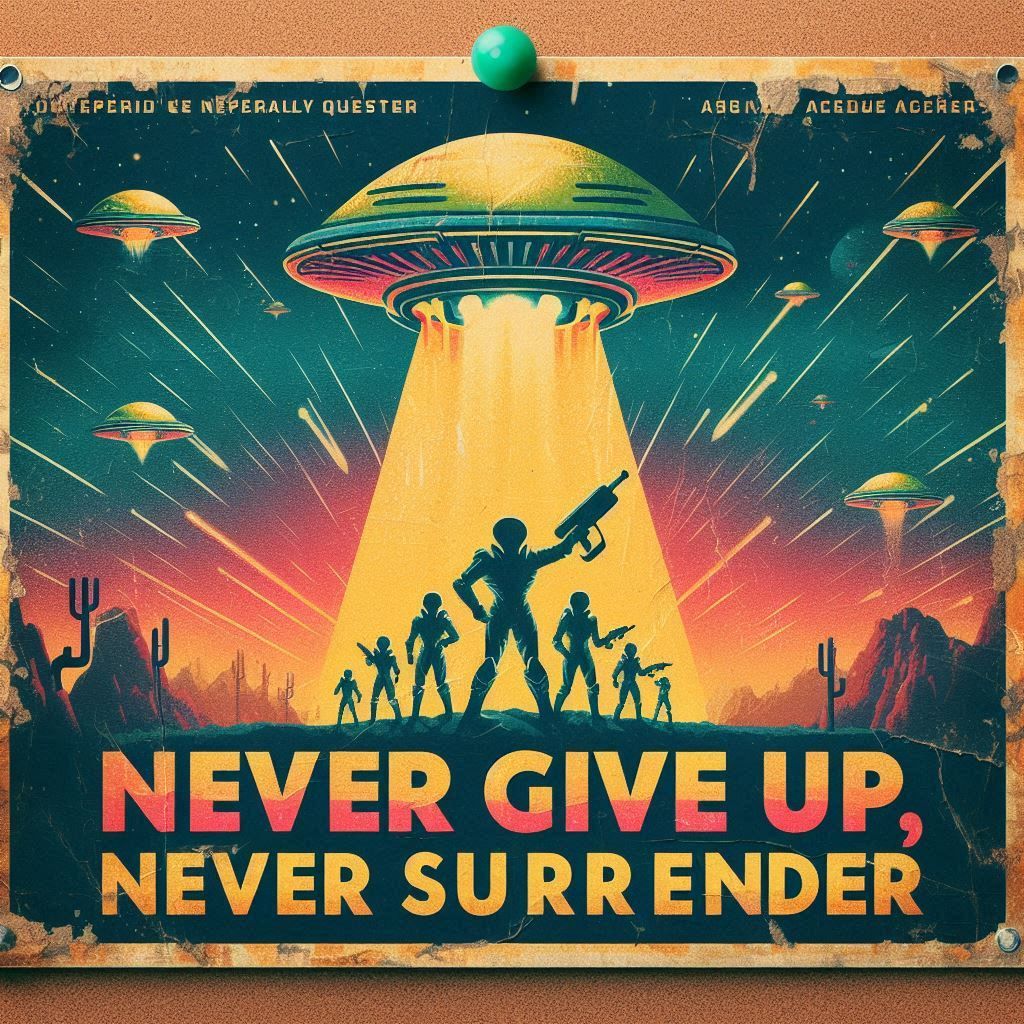 Never Give Up, Never Surrender 👽