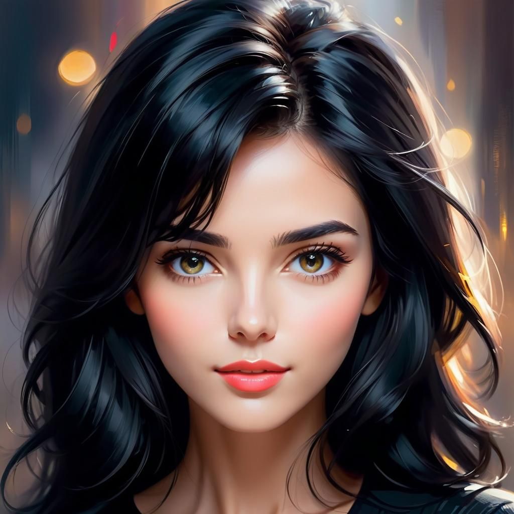 A portrait of a gorgeous beautiful enchanting stunning attractive black ...