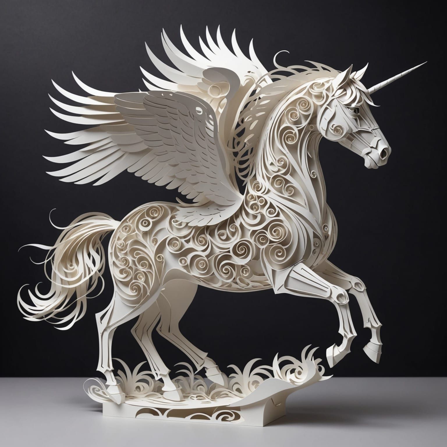 Kirigami Pegasus  by @Kiki