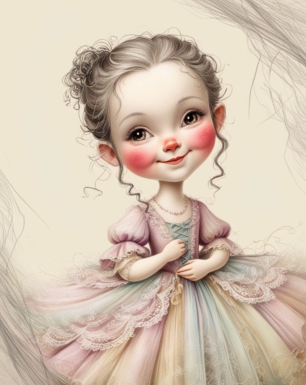 Little Lady with Red Nose