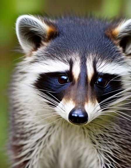 ultrarealistic raccoon, symmetrical facial features, Professional ...