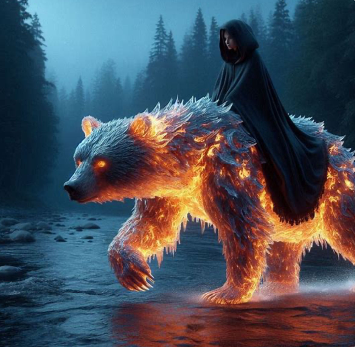 Walking through the woods