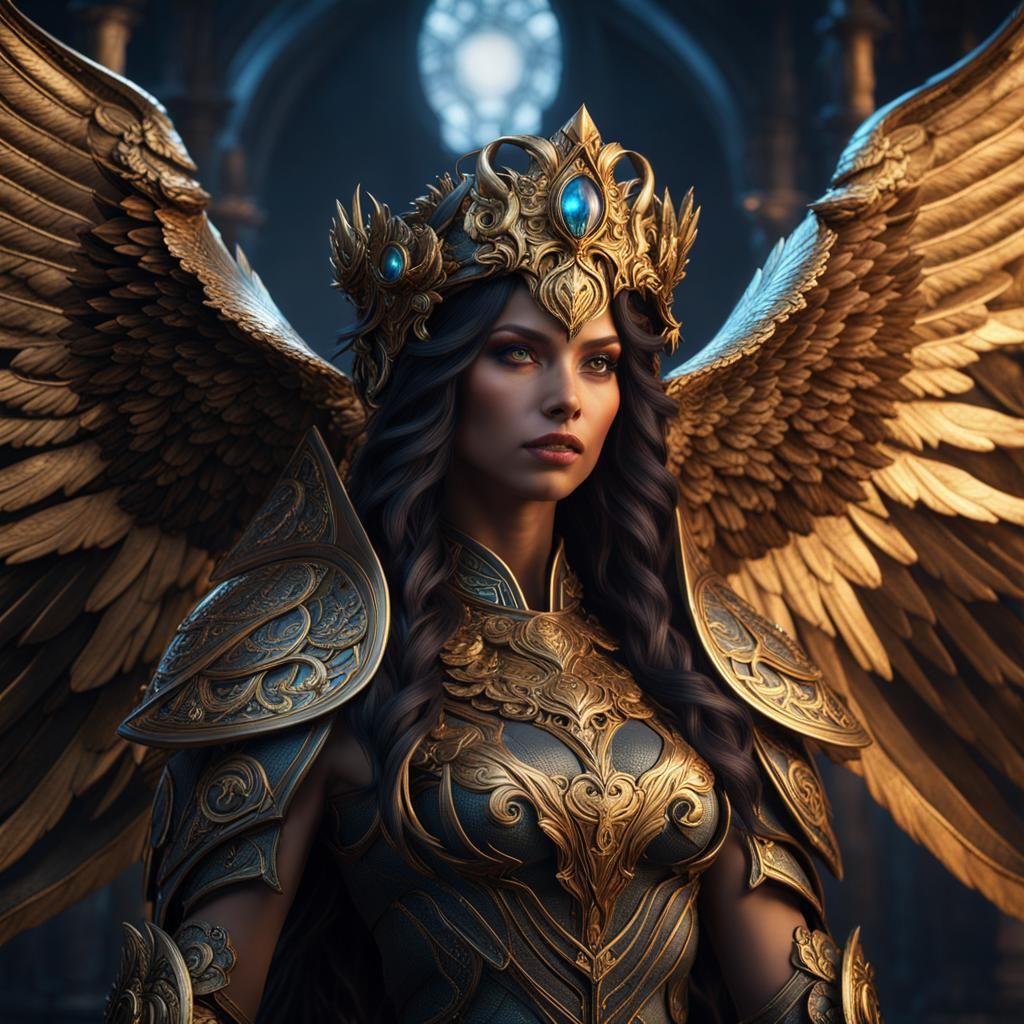 Seraphiel, the leader of the Seraphim and the Angel of Silence - AI ...