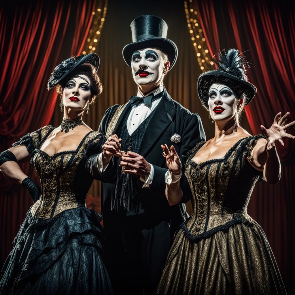 Cinematic 4K High Definition Vaudeville Opera Performers - AI Generated ...