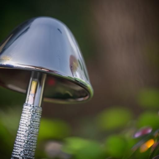 Chrome metal mushroom ,

Professional photography, bokeh, na...